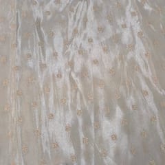 Dyeable Pure Tissue With Banarasi Work Fabric