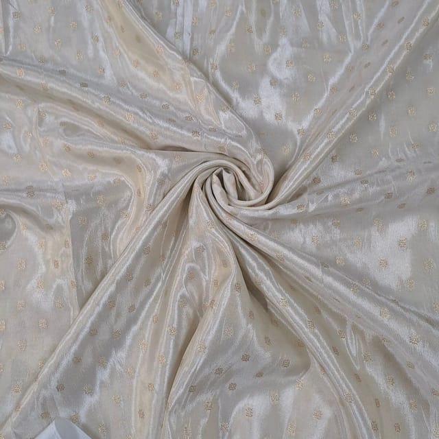 Dyeable Pure Tissue With Banarasi Work Fabric