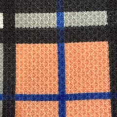 Peach Colour Woolen Printed Fabric