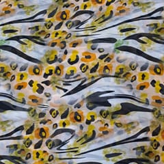 Multi Colour Georgette Printed Fabric