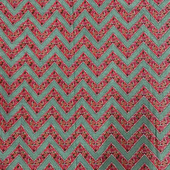 Sea Green Colour Cotton Cambric Printed Fabric