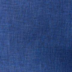 Navy Blue Colour Checks Cotton Linen Fabric