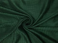 Bottle Green Checks Naysha Silk Fabric