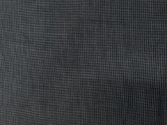 Dark Grey Color Checks Cotton Linen Fabric