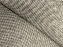 Grey Color Checks Cotton Linen Fabric