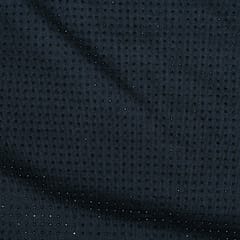 Black Color Jersy Lycra Rhinestone Fabric